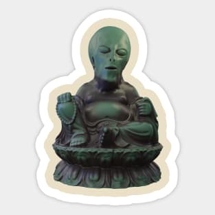 Alien Buddha Sticker